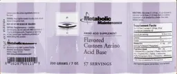 Label for Flavored Custom Amino Acid Base