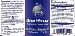 Label for Biocidin LSF