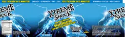 Label for Xtreme Shock Blue Raspberry
