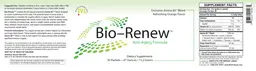 Label for Bio-Renew Refreshing Orange Flavor