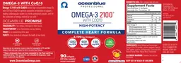 Label for Omega-3 2100 with CoQ10 Natural Orange Flavor