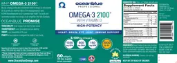 Label for Omega-3 2100 with Vitamin D Vanilla Flavor