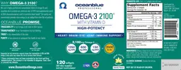 Label for Omega-3 2100 with Vitamin D Vanilla Flavor