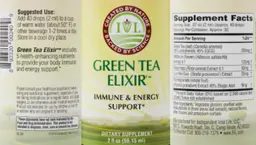 Label for Green Tea Elixir