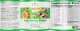 Label for All Day Energy Greens Original Flavor