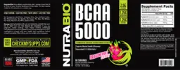Label for BCAA 5000 Dragonfruit Candy