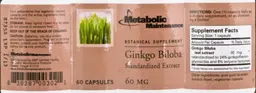 Label for Ginkgo Biloba