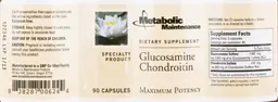 Label for Glucosamine Chondroitin