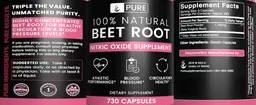 Label for Beet Root Capsules
