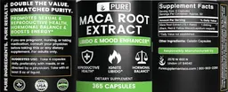 Label for Maca Root Extract