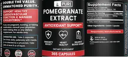 Label for Pomegranate Extract