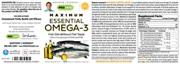 Label for Maximum Essential Omega-3 Natural Mint
