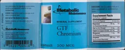 Label for GTF Chromium