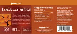 Label for Black Currant Oil 535 mg