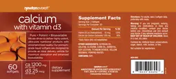 Label for Calcium with Vitamin D3