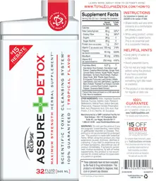 Label for Assure Detox Tropical Flavor