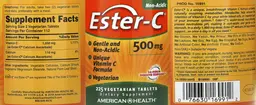 Label for Ester-C 500 mg