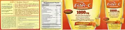 Label for Ester-C Effervescent 1000 mg Natural Orange