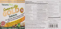 Label for Source of Life Gold Tablets