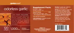 Label for Odorless Garlic 1,000 mg