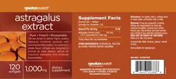 Label for Astragalus Extract 1,000 mg