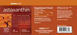 Label for Astaxanthin 4 mg