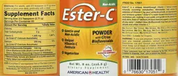 Label for Ester-C Powder with Citrus Bioflavonoids