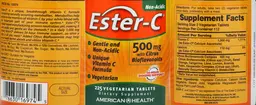 Label for Ester-C with Citrus Bioflavonoids