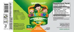 Label for Children's Seasonal Immunity Support Drops