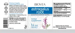 Label for Astragalus Root