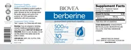 Label for Berberine 500 mg