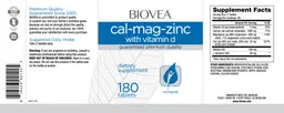 Label for Cal-Mag-Zinc with Vitamin D