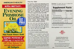Label for Evening Primrose Oil