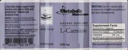 Label for L-Carnitine