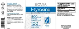 Label for L-Tyrosine 500 mg