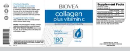 Label for Collagen plus Vitamin C