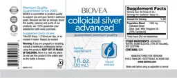 Label for Colloidal Silver Advanced