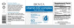 Label for Vitamin B12 Complex 1000 mcg Fruit Flavor