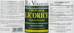 Label for Chewable Licorice