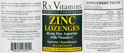 Label for Zinc Lozenges