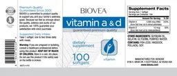 Label for Vitamin A & D