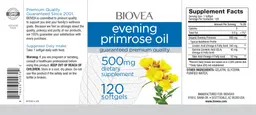 Label for Evening Primrose Oil 500 mg