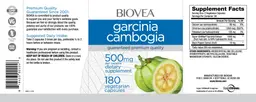 Label for Garcinia Cambogia