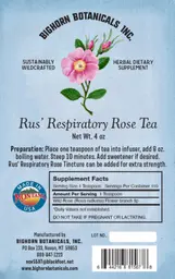 Label for Rus' Respiratory Rose Tea