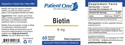 Label for Biotin 8 mg