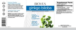 Label for Ginkgo Biloba 120 mg