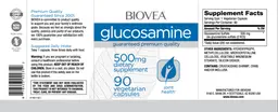 Label for Glucosamine 500 mg