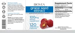 Label for Grape Seed Extract 100 mg