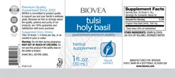 Label for Tulsi Holy Basil