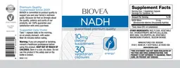 Label for NADH 10 mg